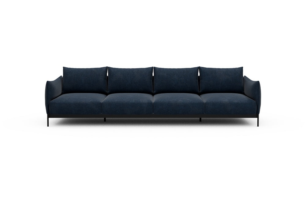 Kayto Modular Sofa - A4 - 325 x 100 cm - 4 Seater - 414 Esina Indigo Blue