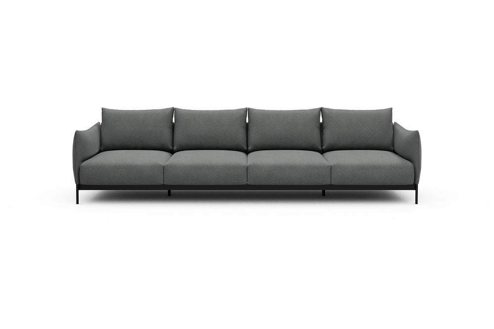 Kayto Modular Sofa - A4 - 325 x 100 cm - 4 Seater - 440 Satya Steel Grey