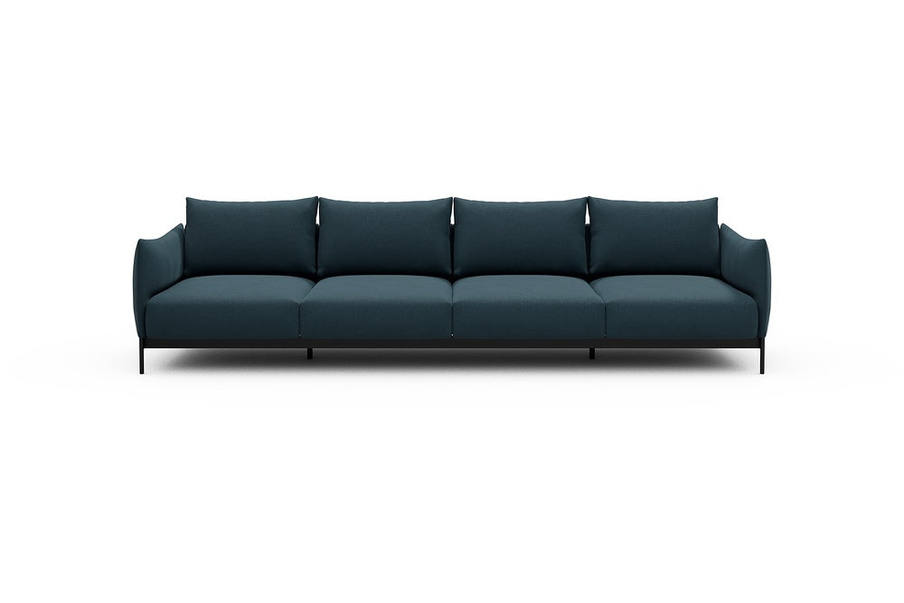 Kayto Modular Sofa - A4 - 325 x 100 cm - 4 Seater - 443 Satya Deep Blue