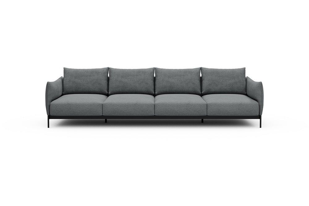Kayto Modular Sofa - A4 - 325 x 100 cm - 4 Seater - 495 Casone Gravel Grey