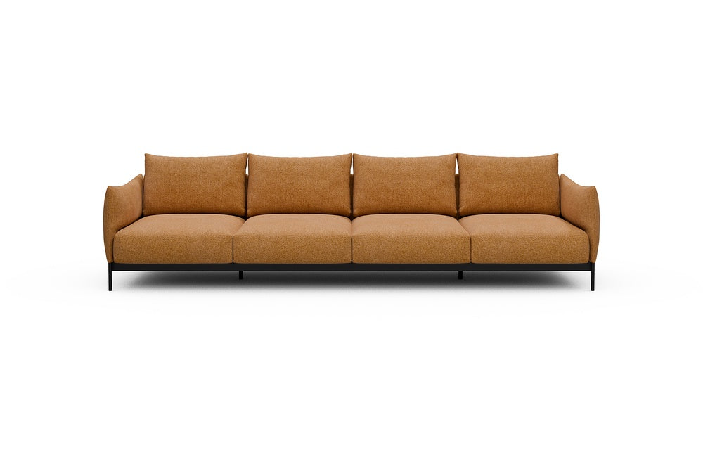 Kayto Modular Sofa - A4 - 325 x 100 cm - 4 Seater - 497 Casone Warm Yellow
