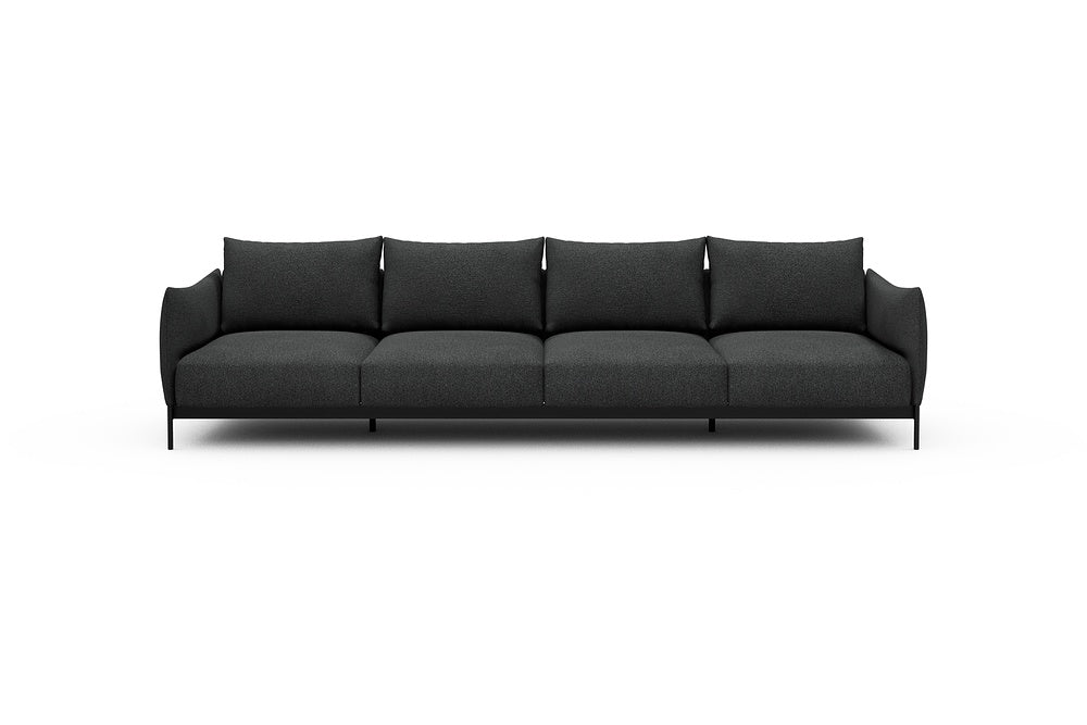 Kayto Modular Sofa - A4 - 325 x 100 cm - 4 Seater - 529 Bouclé Charcoal