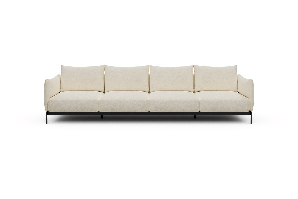 Kayto Modular Sofa - A4 - 325 x 100 cm - 4 Seater - 531 Bouclé Off White