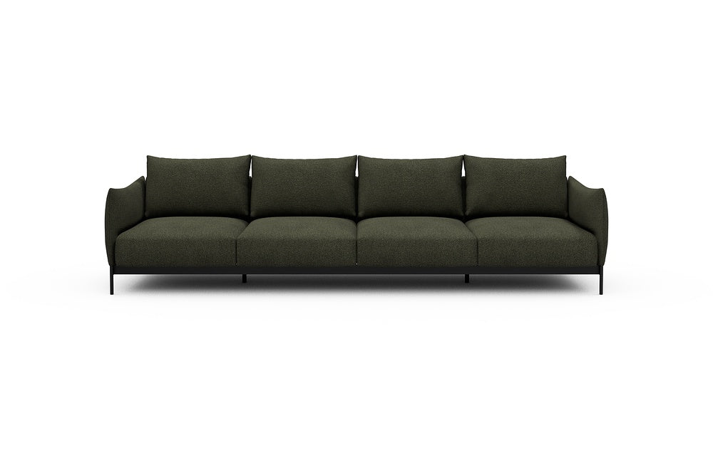 Kayto Modular Sofa - A4 - 325 x 100 cm - 4 Seater - 535 Bouclé Forest Green