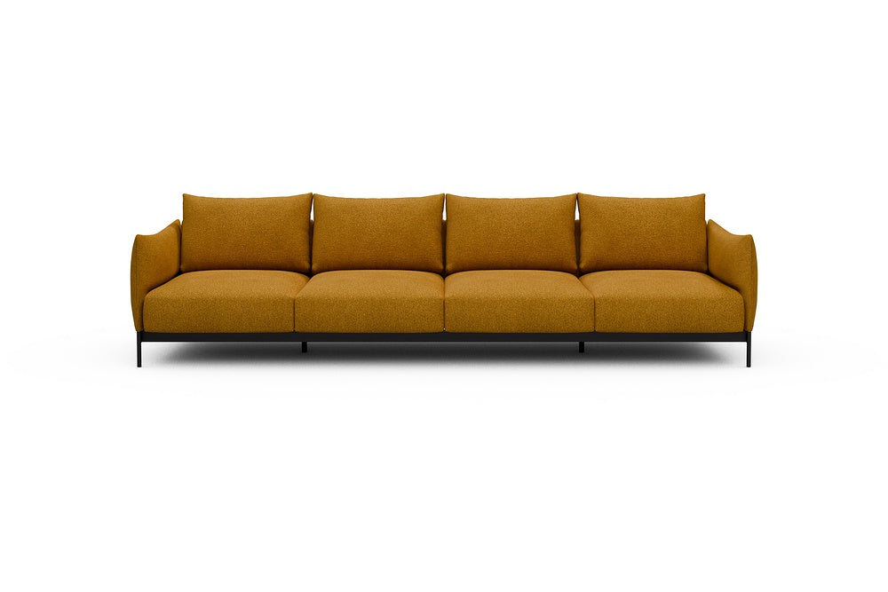 Kayto Modular Sofa - A4 - 325 x 100 cm - 4 Seater - 536 Bouclé Ochre
