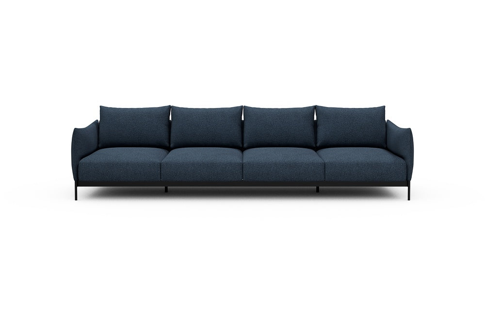 Kayto Modular Sofa - A4 - 325 x 100 cm - 4 Seater - 537 Bouclé Blue