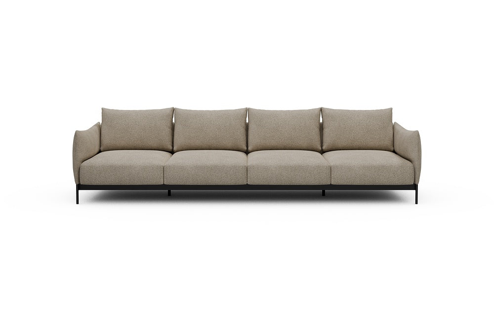 Kayto Modular Sofa - A4 - 325 x 100 cm - 4 Seater - 539 Bouclé Beige