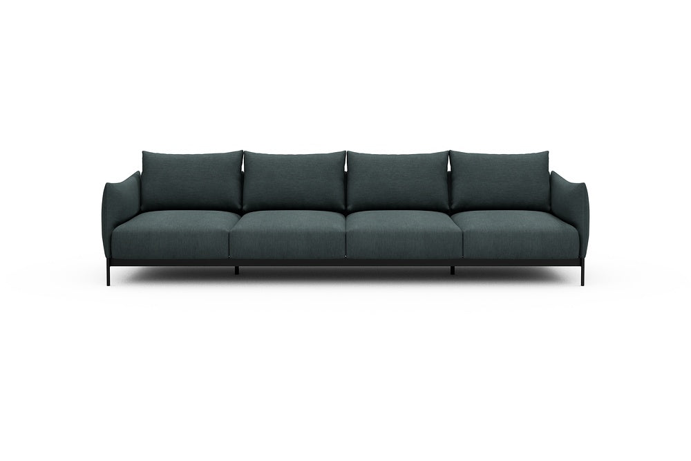 Kayto Modular Sofa - A4 - 325 x 100 cm - 4 Seater - 573 Vivus Dusty Blue