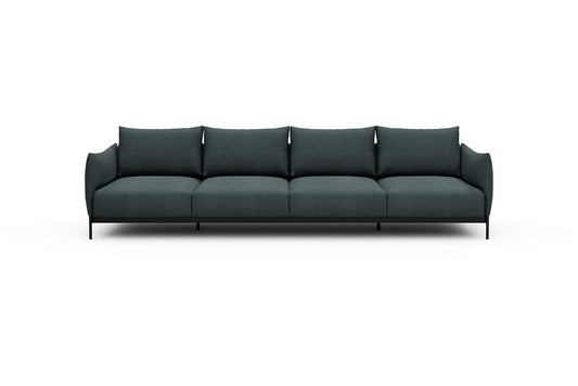 Kayto Modular Sofa - A4 - 325 x 100 cm - 4 Seater - 573 Vivus Dusty Blue