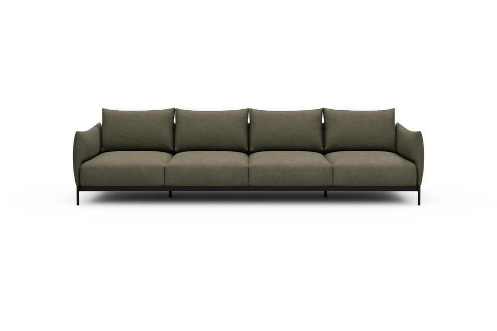 Kayto Modular Sofa - A4 - 325 x 100 cm - 4 Seater - 575 Vivus Dusty Olive