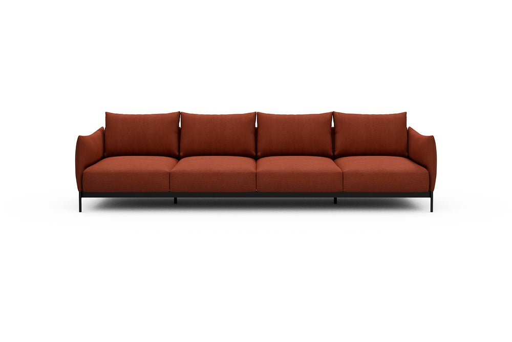 Kayto Modular Sofa - A4 - 325 x 100 cm - 4 Seater - 581 Argus Rust