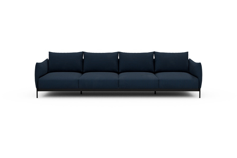 Kayto Modular Sofa - A4 - 325 x 100 cm - 4 Seater - 591 Corduroy Midnight-Blue