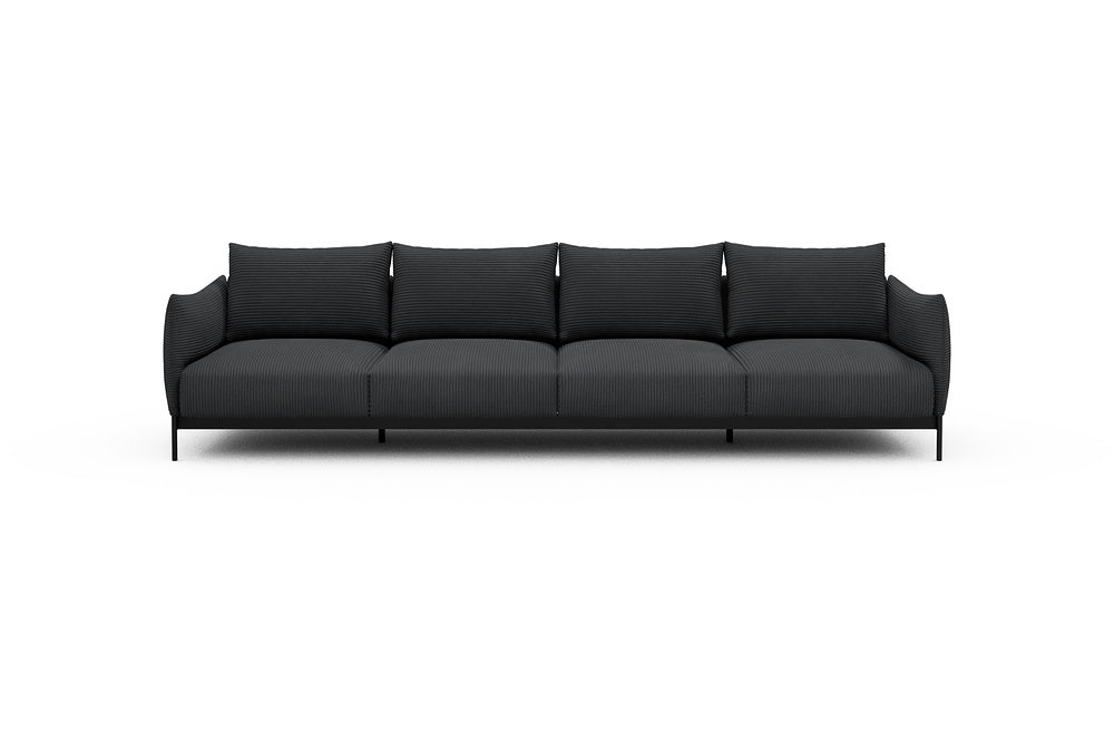 Kayto Modular Sofa - A4 - 325 x 100 cm - 4 Seater - 593 Corduroy Graphite