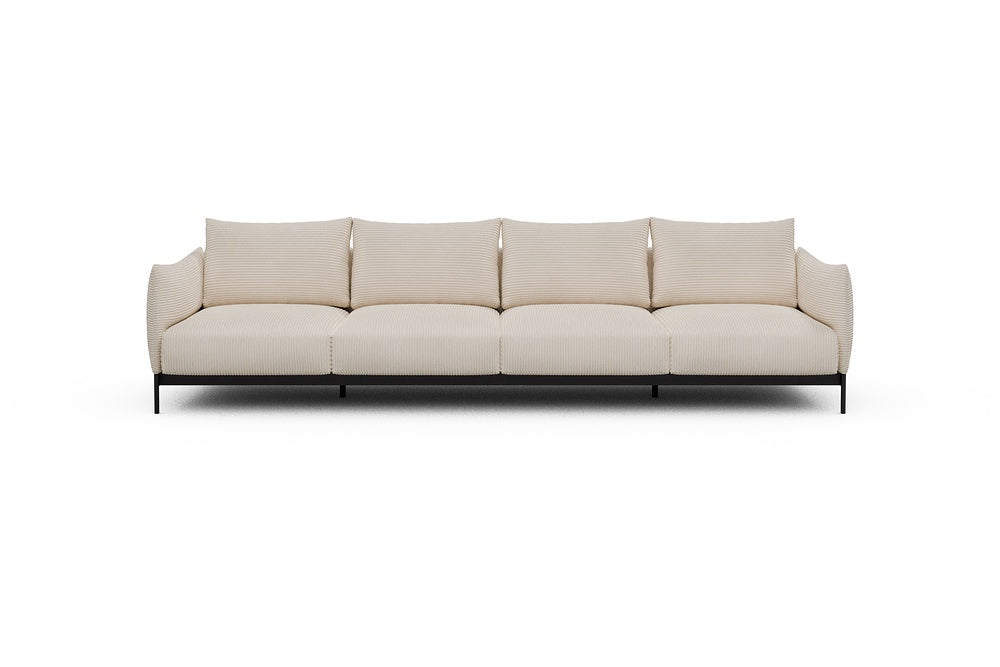Kayto Modular Sofa - A4 - 325 x 100 cm - 4 Seater - 594 Corduroy Ivory