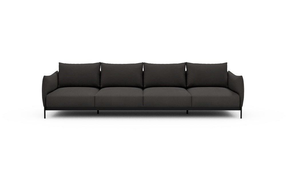 Kayto Modular Sofa - A4 - 325 x 100 cm - 4 Seater - 597 Corduroy Charcoal