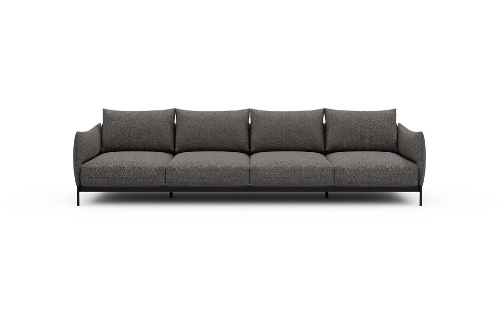 Kayto Modular Sofa - A4 - 325 x 100 cm - 4 Seater - 772 Carreno Salt & Pepper