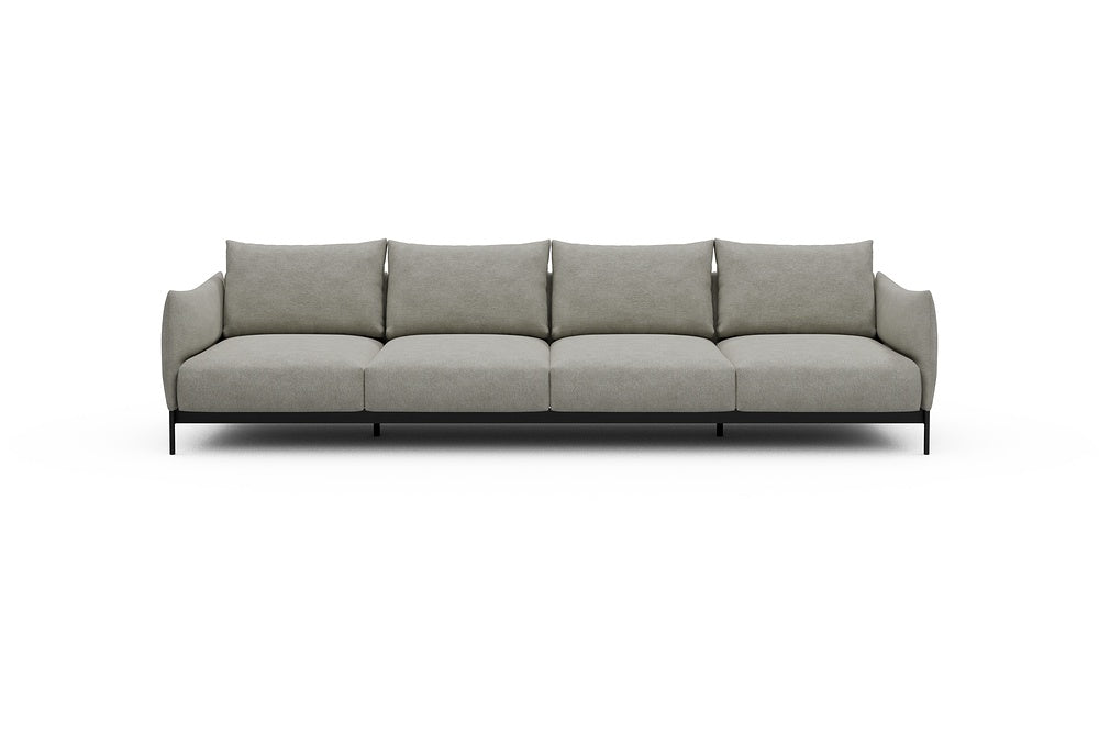 Kayto Modular Sofa - A4 - 325 x 100 cm - 4 Seater - 773 Carreno Moon Stone White
