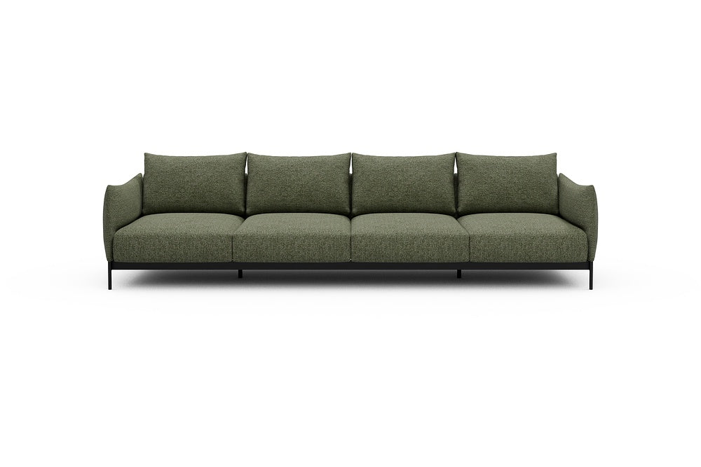 Kayto Modular Sofa - A4 - 325 x 100 cm - 4 Seater - 775 Carreno Vivid Green