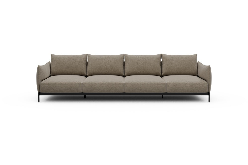 Kayto Modular Sofa - A4 - 325 x 100 cm - 4 Seater - 810 Smooth Smooth Beige
