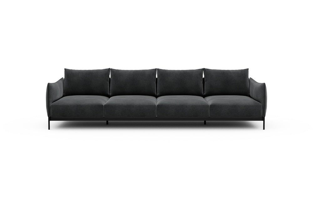 Kayto Modular Sofa - A4 - 325 x 100 cm - 4 Seater - 811 Smooth Deep Warm Grey
