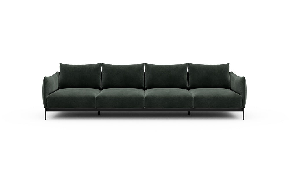 Kayto Modular Sofa - A4 - 325 x 100 cm - 4 Seater - 814 Smooth Laural Green