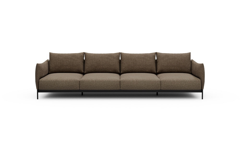 Kayto Modular Sofa - A4 - 325 x 100 cm - 4 Seater - 817 Aivi Khaki Brown