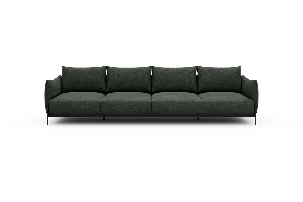 Kayto Modular Sofa - A4 - 325 x 100 cm - 4 Seater - 818 Aivi Pine Green