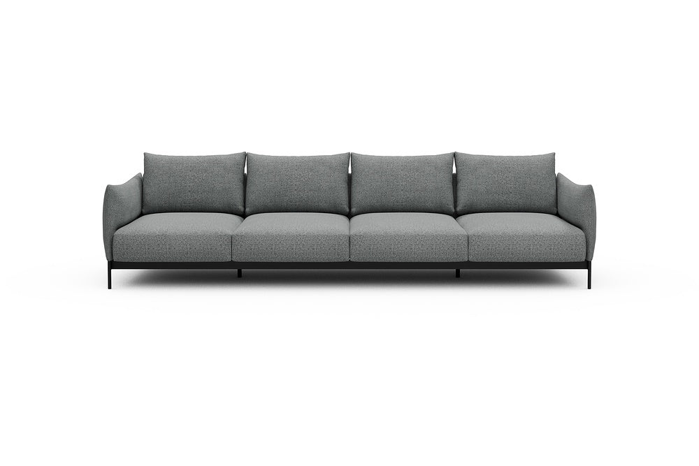 Kayto Modular Sofa - A4 - 325 x 100 cm - 4 Seater - 819 Aivi Gravel Grey