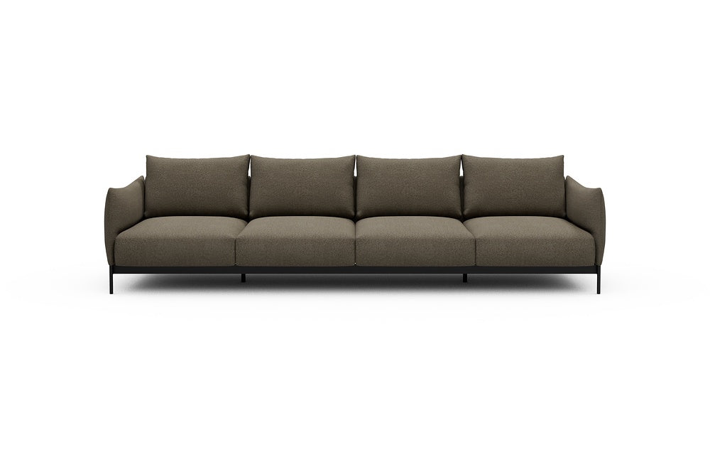 Kayto Modular Sofa - A4 - 325 x 100 cm - 4 Seater - 850 Mahoga Caramel Grey