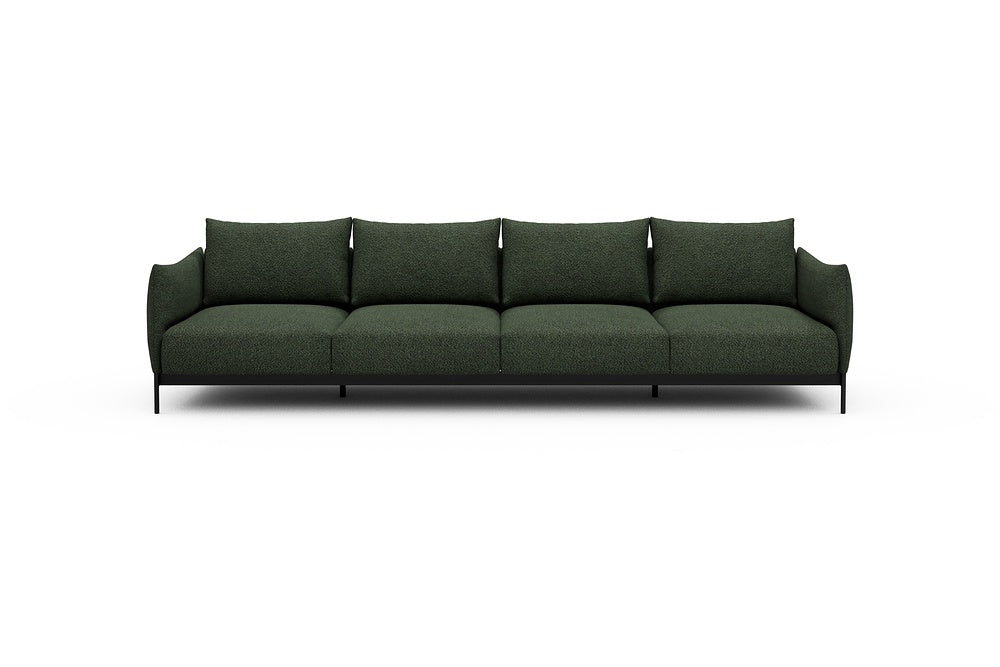 Kayto Modular Sofa - A4 - 325 x 100 cm - 4 Seater - 869 Vanora Deep Green