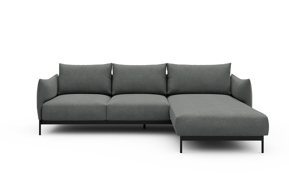 Kayto Modular Sofa - B2 - 265 x 185 cm - 2 Seater + Chaise - 440 Satya Steel Grey