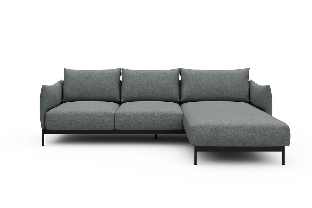 Kayto Modular Sofa - B2 - 265 x 185 cm - 2 Seater + Chaise - 485 Denari Soft Grey