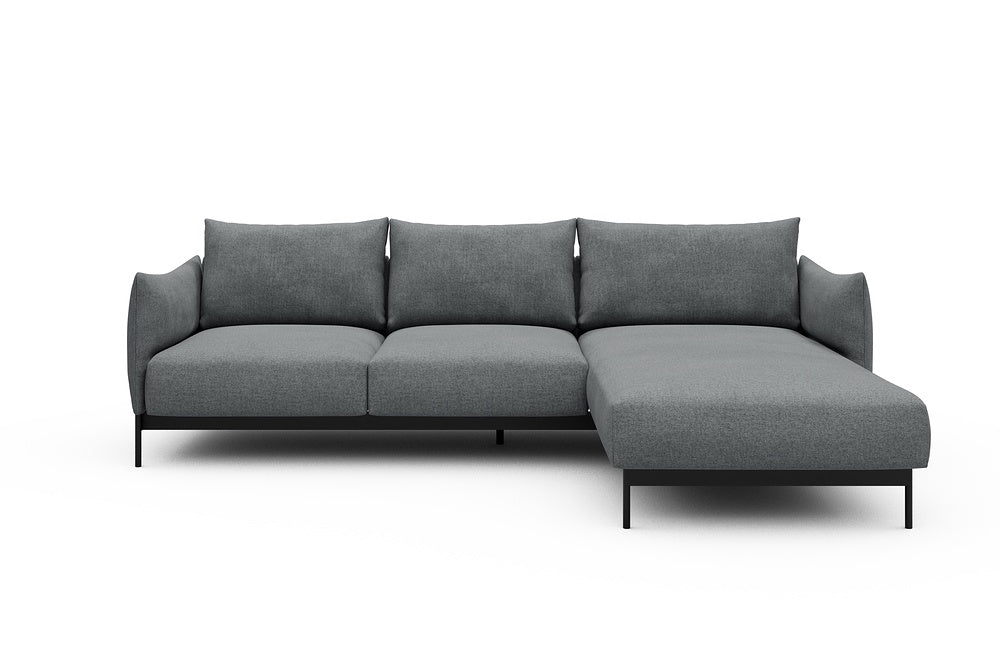 Kayto Modular Sofa - B2 - 265 x 185 cm - 2 Seater + Chaise - 495 Casone Gravel Grey