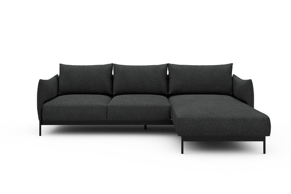 Kayto Modular Sofa - B2 - 265 x 185 cm - 2 Seater + Chaise - 529 Bouclé Charcoal