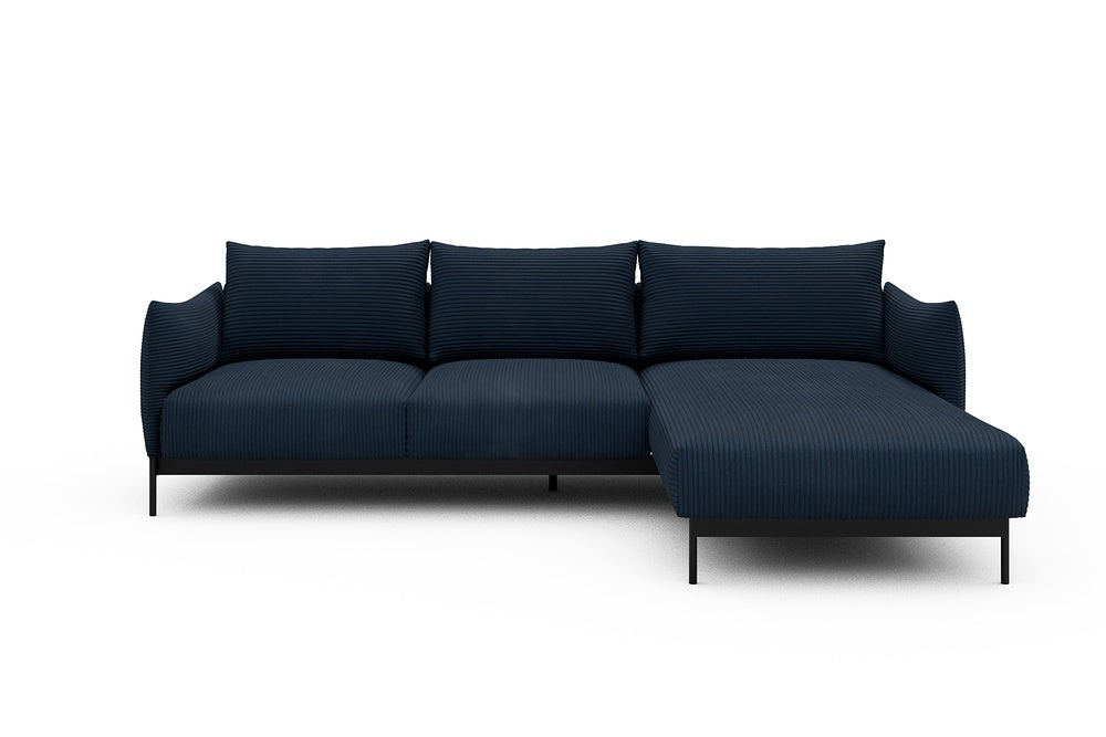 Kayto Modular Sofa - B2 - 265 x 185 cm - 2 Seater + Chaise - 591 Corduroy Midnight-Blue