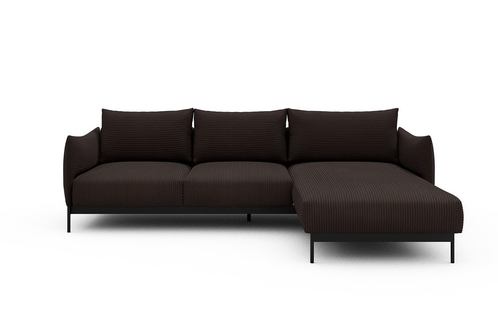 Kayto Modular Sofa - B2 - 265 x 185 cm - 2 Seater + Chaise - 600 Corduroy Cocoa