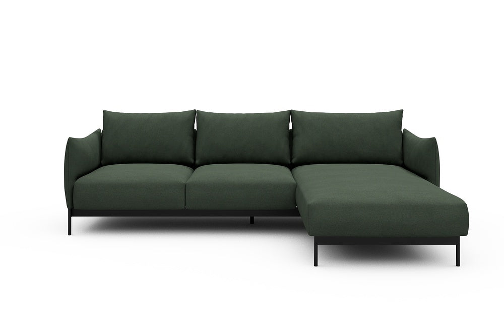 Kayto Modular Sofa - B2 - 265 x 185 cm - 2 Seater + Chaise - 769 Cura Saga Green