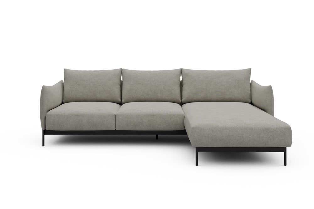 Kayto Modular Sofa - B2 - 265 x 185 cm - 2 Seater + Chaise - 773 Carreno Moon Stone White