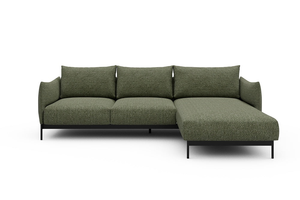 Kayto Modular Sofa - B2 - 265 x 185 cm - 2 Seater + Chaise - 775 Carreno Vivid Green