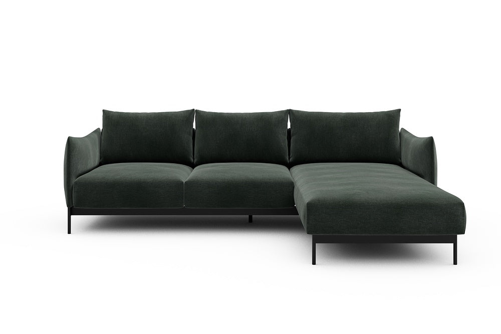 Kayto Modular Sofa - B2 - 265 x 185 cm - 2 Seater + Chaise - 814 Smooth Laural Green