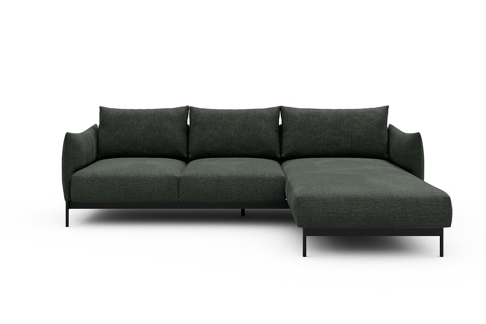 Kayto Modular Sofa - B2 - 265 x 185 cm - 2 Seater + Chaise - 818 Aivi Pine Green