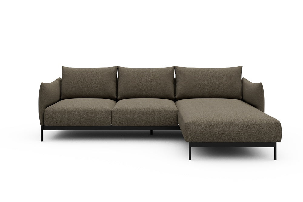 Kayto Modular Sofa - B2 - 265 x 185 cm - 2 Seater + Chaise - 850 Mahoga Caramel Grey