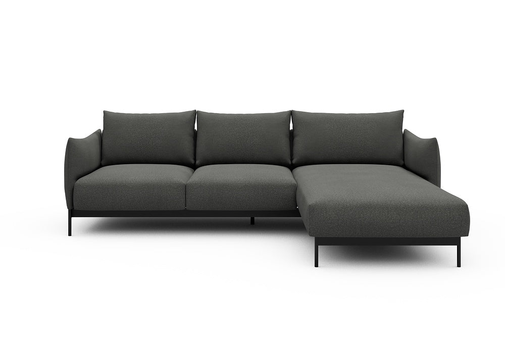 Kayto Modular Sofa - B2 - 265 x 185 cm - 2 Seater + Chaise - 852 Mahoga Seal Grey