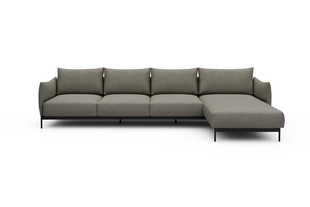 Kayto Modular Sofa - B3 - 340 x 185 cm - 3 Seater + Chaise - 486 Denari Warm Grey