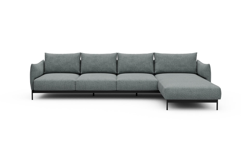 Kayto Modular Sofa - B3 - 340 x 185 cm - 3 Seater + Chaise - 499 Casone Light mixed Green