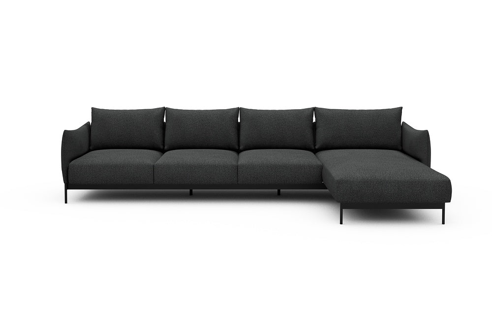 Kayto Modular Sofa - B3 - 340 x 185 cm - 3 Seater + Chaise - 529 Bouclé Charcoal