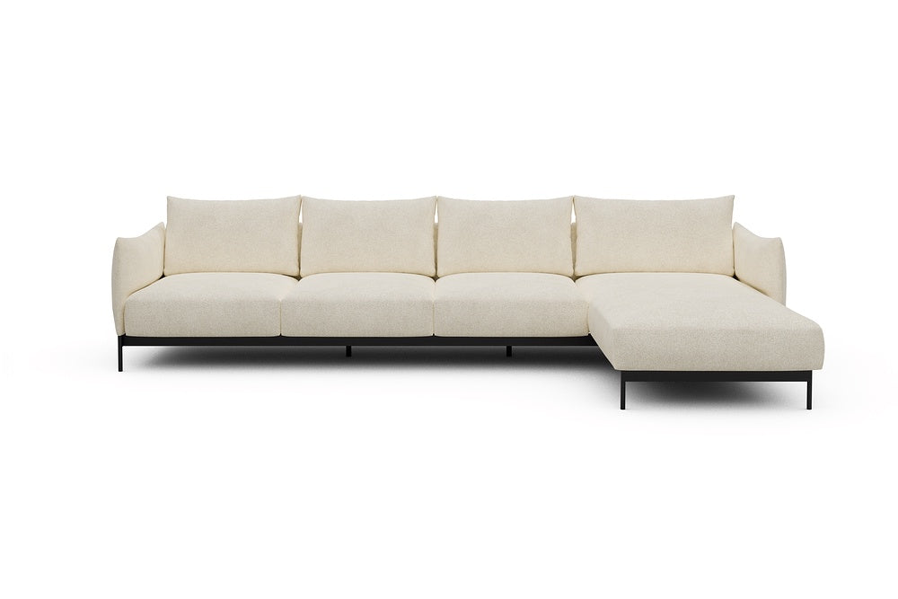 Kayto Modular Sofa - B3 - 340 x 185 cm - 3 Seater + Chaise - 531 Bouclé Off White