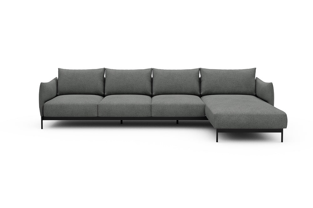 Kayto Modular Sofa - B3 - 340 x 185 cm - 3 Seater + Chaise - 533 Bouclé Ash Grey