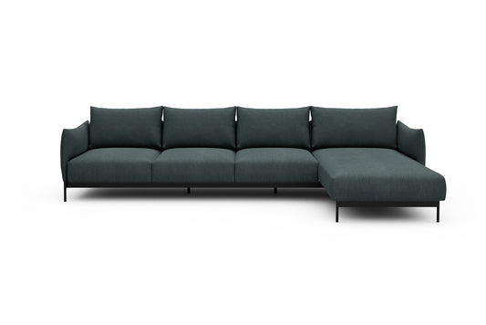 Kayto Modular Sofa - B3 - 340 x 185 cm - 3 Seater + Chaise - 573 Vivus Dusty Blue