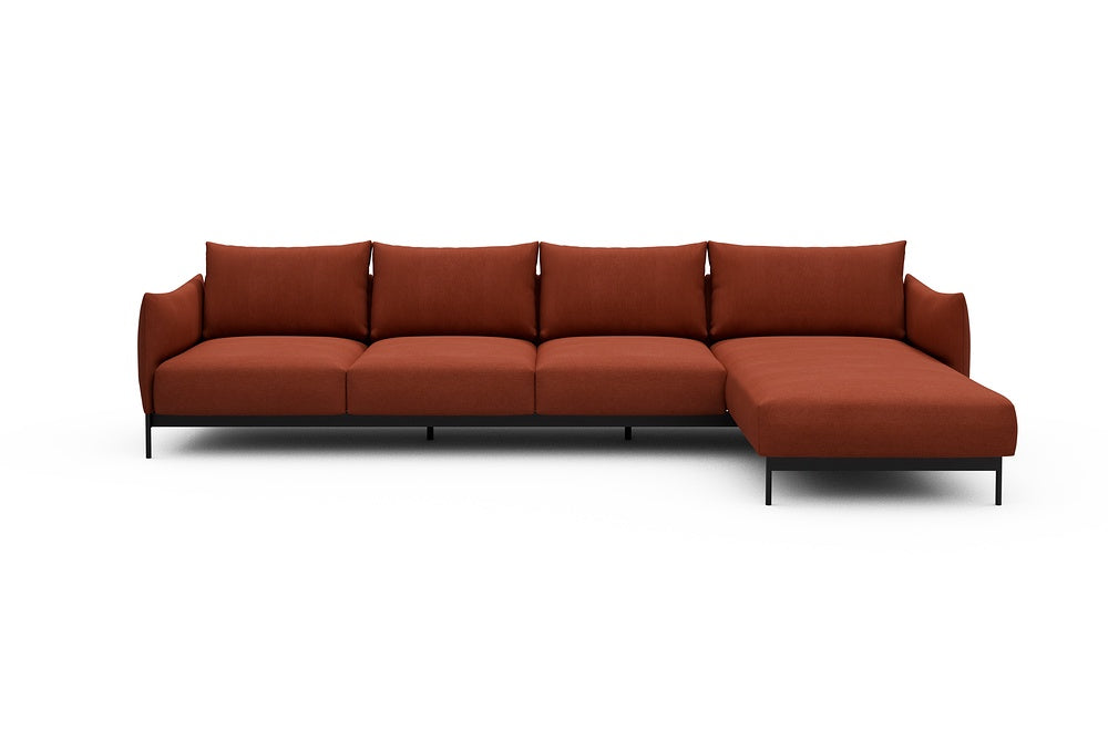 Kayto Modular Sofa - B3 - 340 x 185 cm - 3 Seater + Chaise - 581 Argus Rust